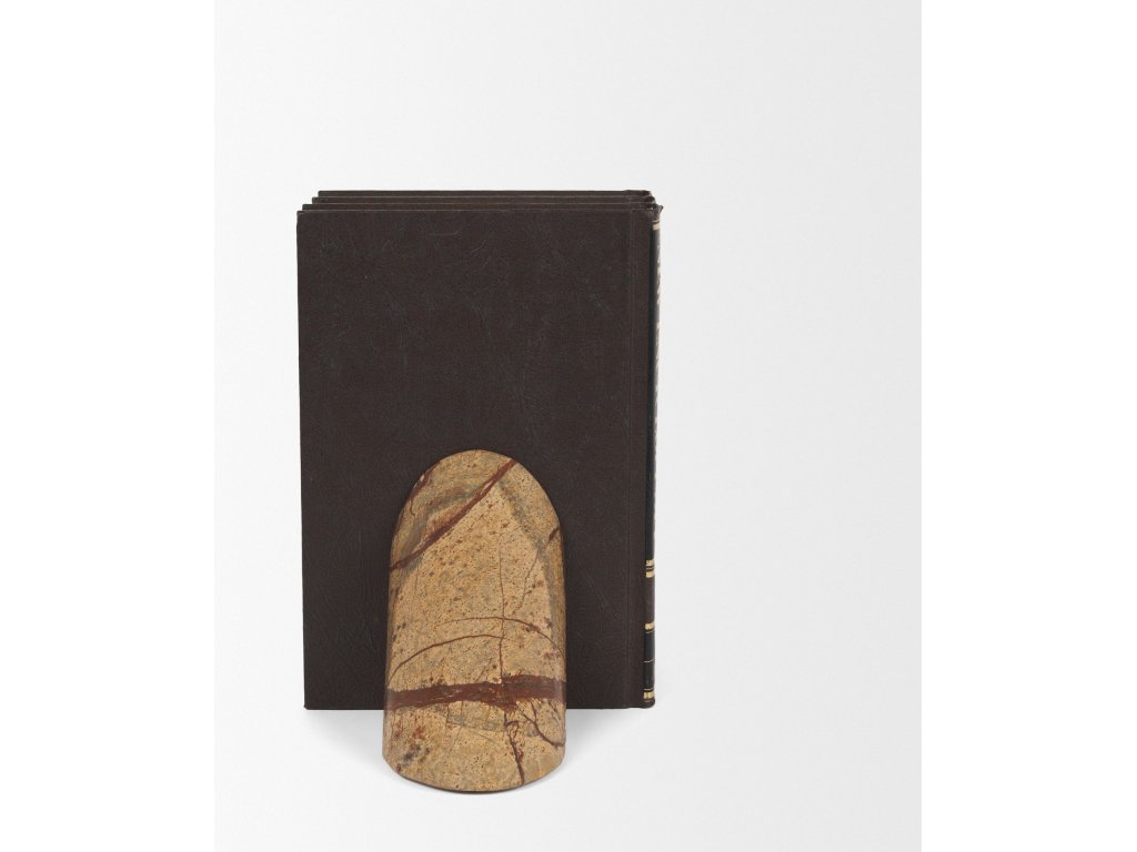 Brown Forest Marble Angled Bookends - image 3