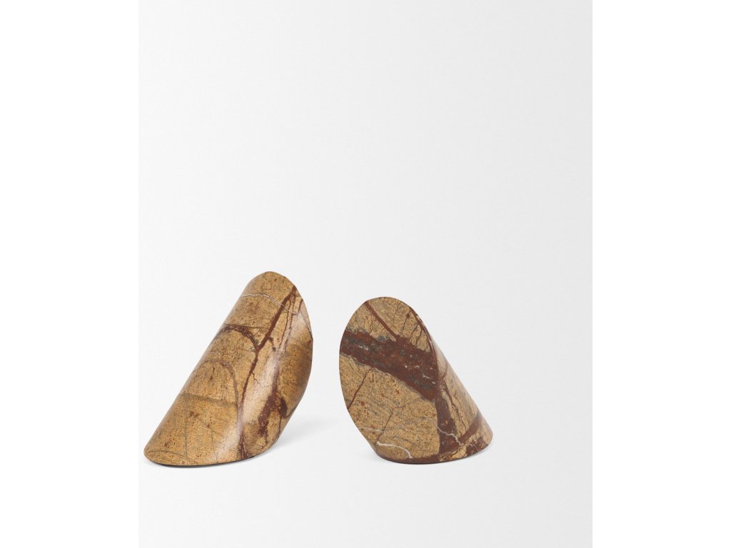 Brown Forest Marble Angled Bookends - image 5