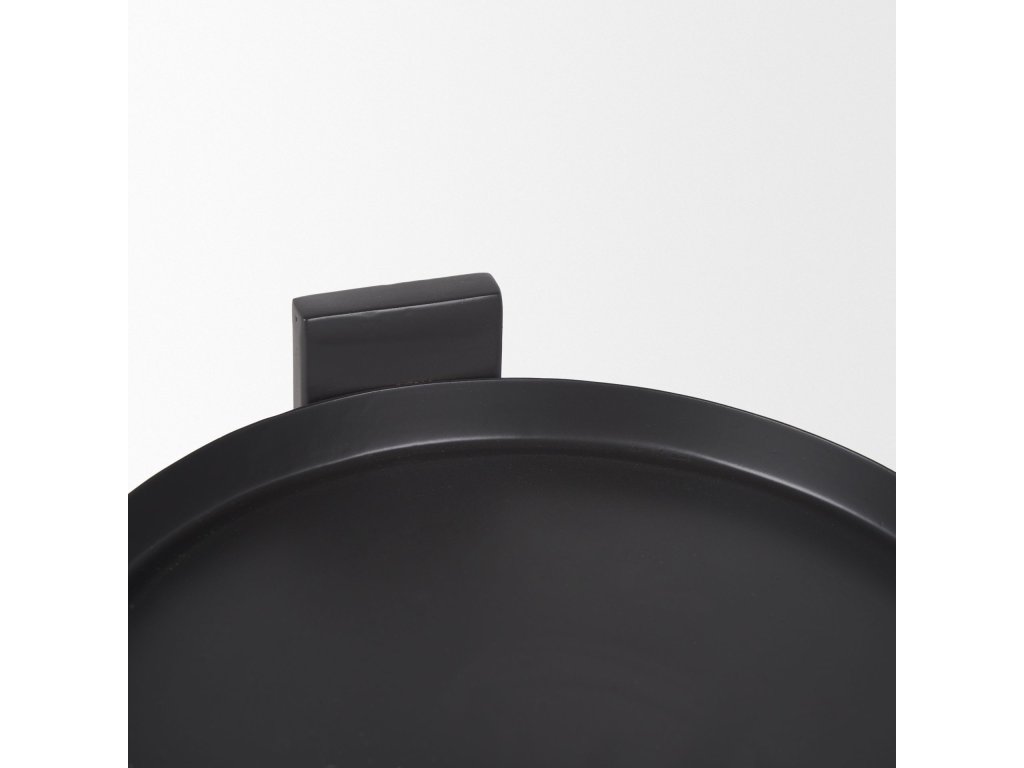 Large Matte Black Metal w/ Glass Hurricane Candle Holder - image 9