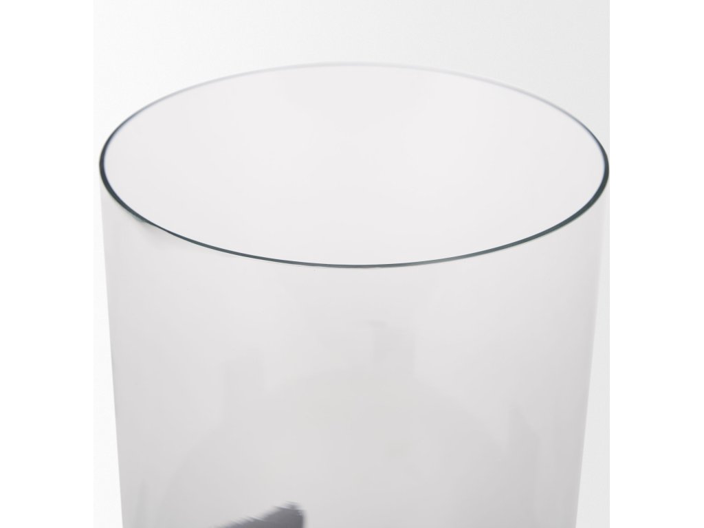 Small Matte Black Metal w/ Glass Hurricane Candle Holder - image 8