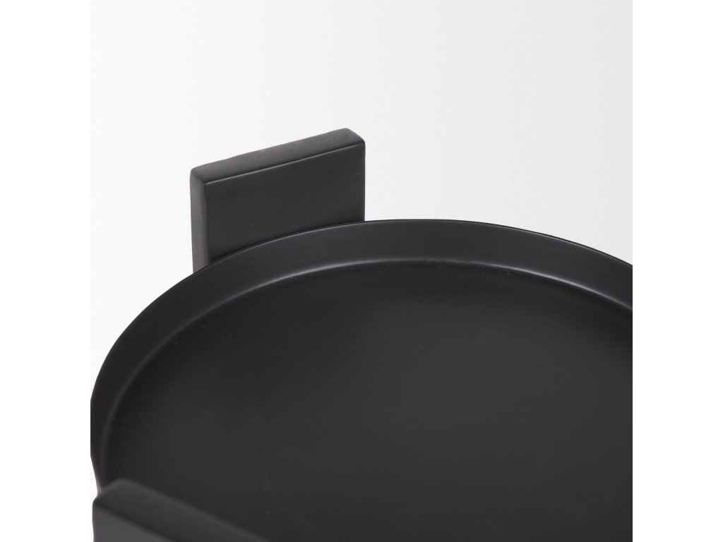 Small Matte Black Metal w/ Glass Hurricane Candle Holder - image 9