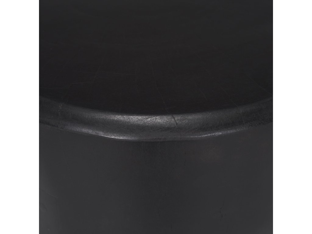 Solid Black Wooden Stool - image 7