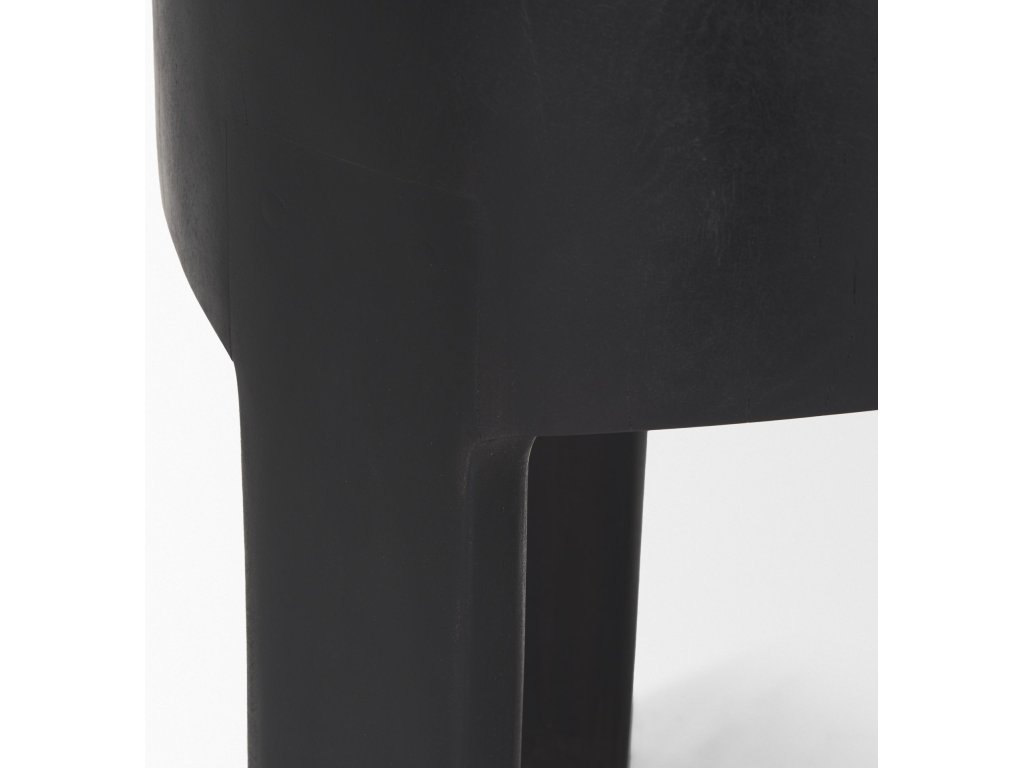 Solid Black Wooden Stool - image 8