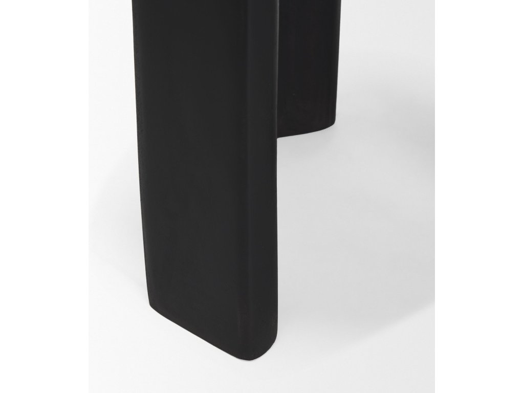 Solid Black Wooden Stool - image 9