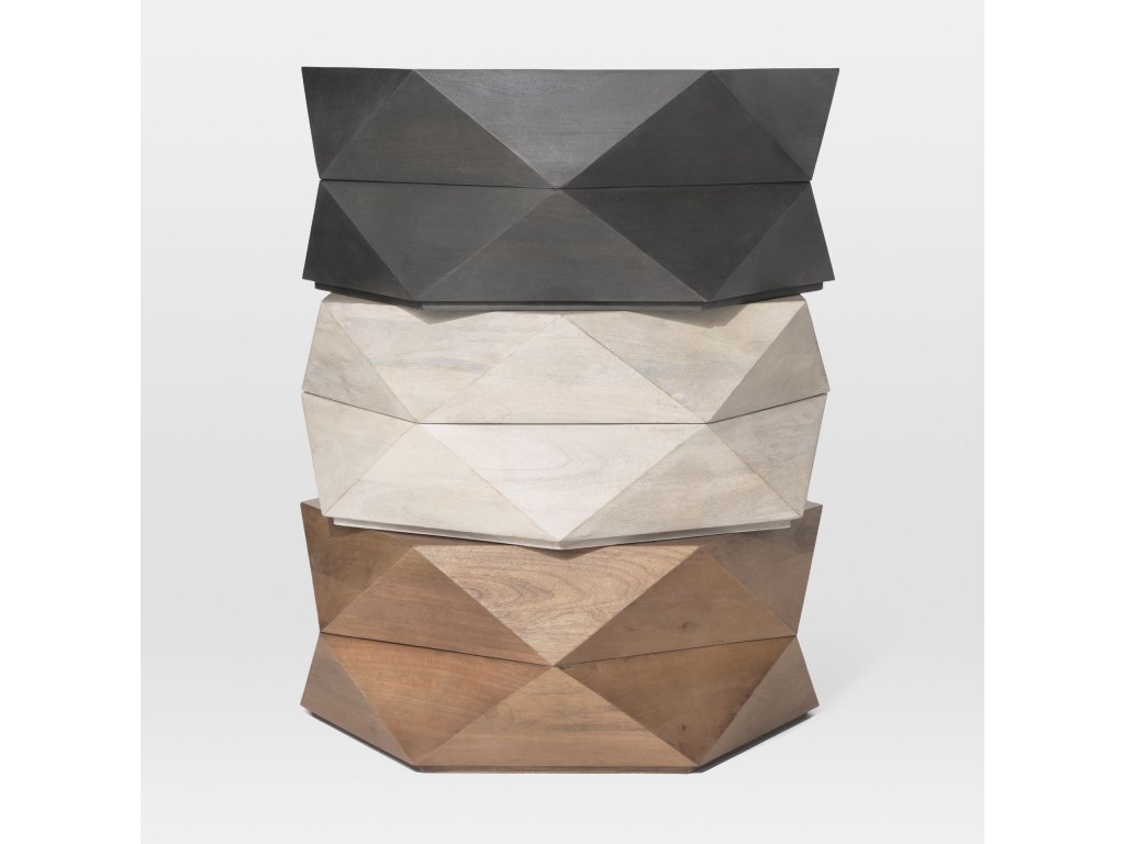 Hexagonal Hinged Solid Wood Top and Base Coffee Table - image 2