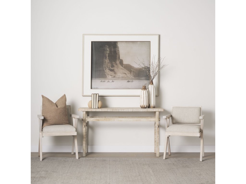 I Cream Fabric Wrap Blonde Wooden Frame Dining Chair - image 1