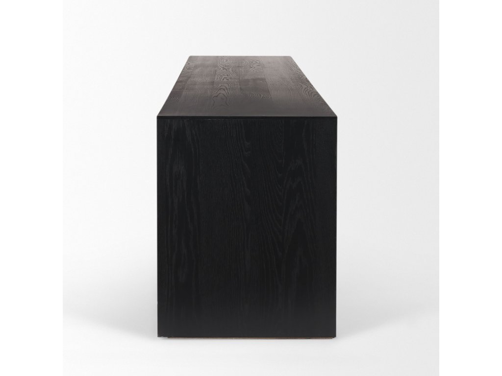 Natural Wood w/ Black Oak Waterfall Media Coffee Table - image 5
