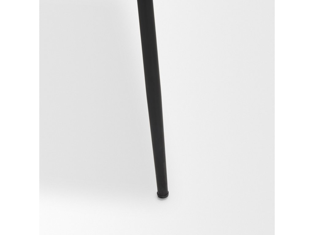 Matte Black Metal w/ Gray Fabric Dining Chair - image 10