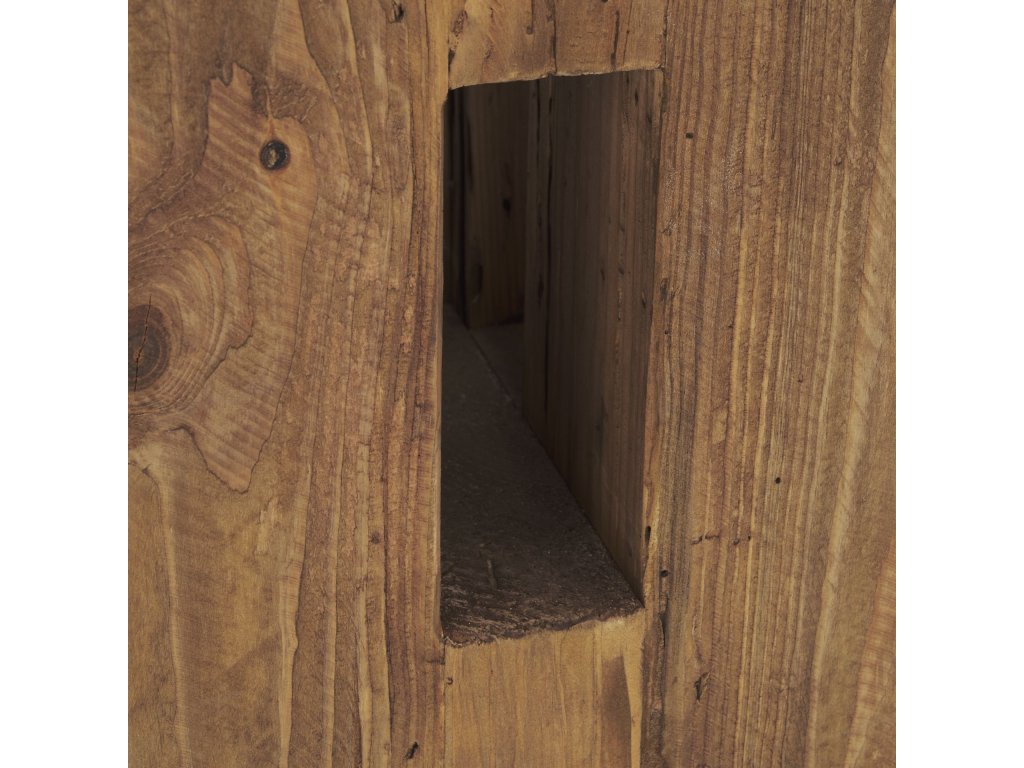 Natural Wood Block Accent Stool - image 7