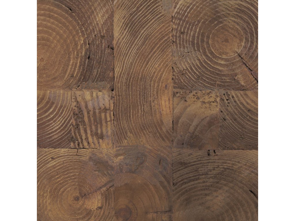 Natural Wood Block Accent Stool - image 3