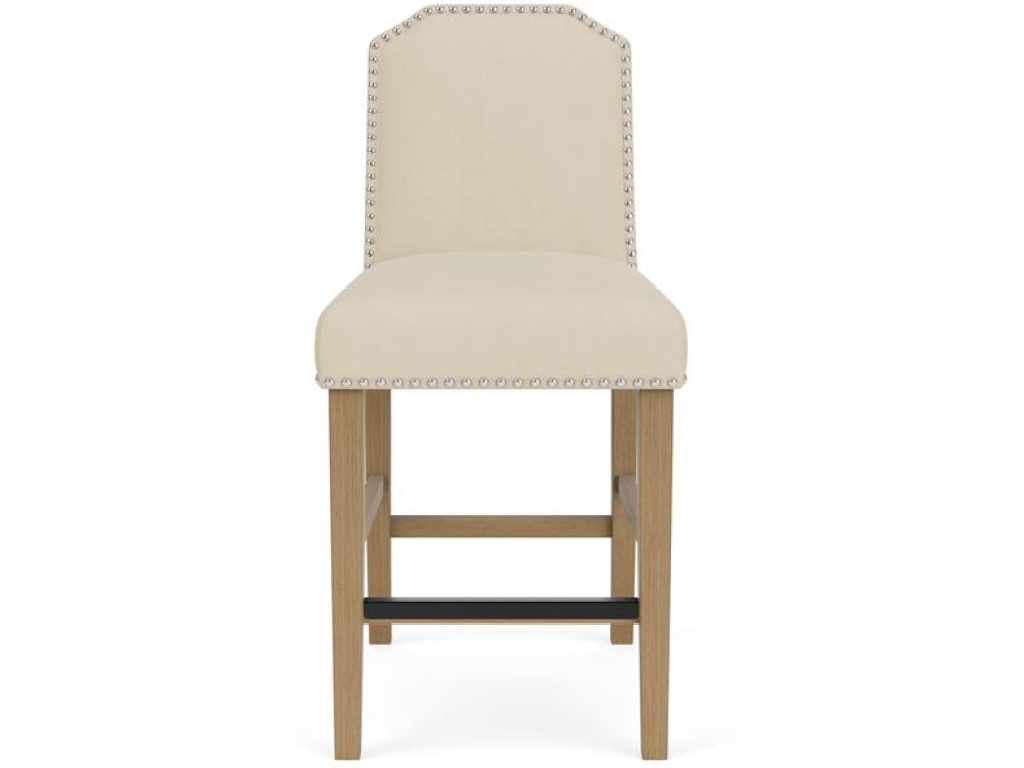 Clipped Top Upholstered Stool - image 2