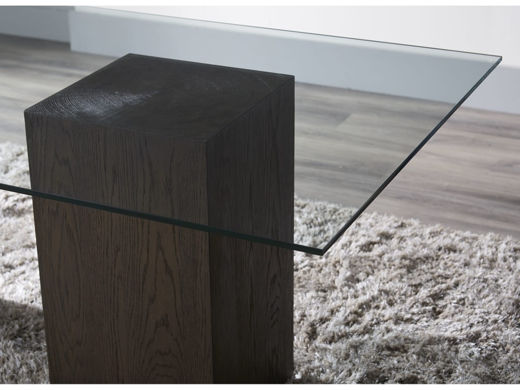Modesto Rectangular Glass Top Dining Table in French Roast - image 3