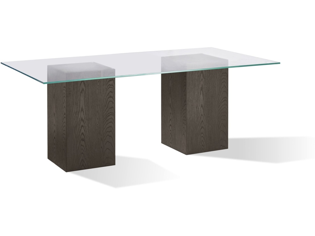 Modesto Rectangular Glass Top Dining Table in French Roast - image 4