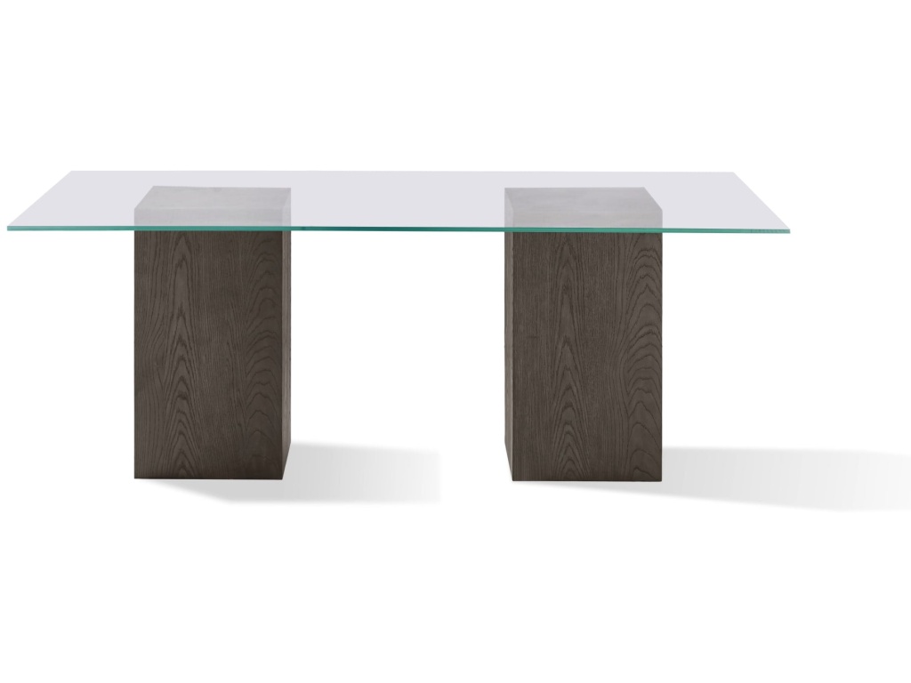 Modesto Rectangular Glass Top Dining Table in French Roast - image 5