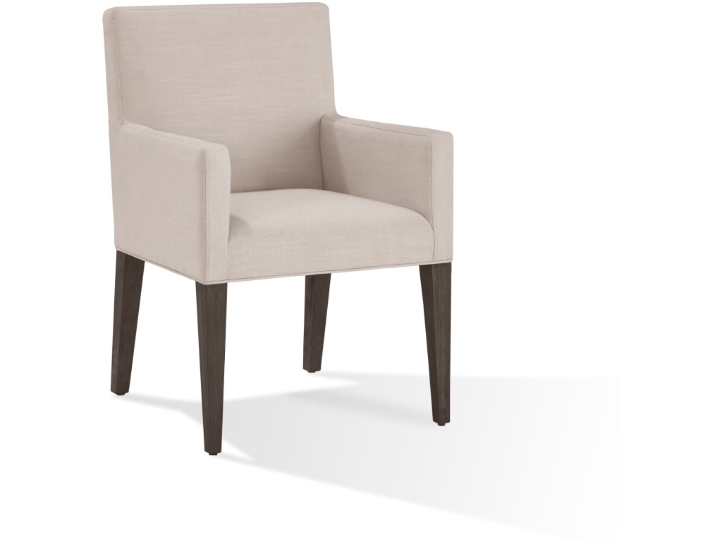 Modesto Upholstered Arm Chair in Abalone Linen and French Roast - image 3