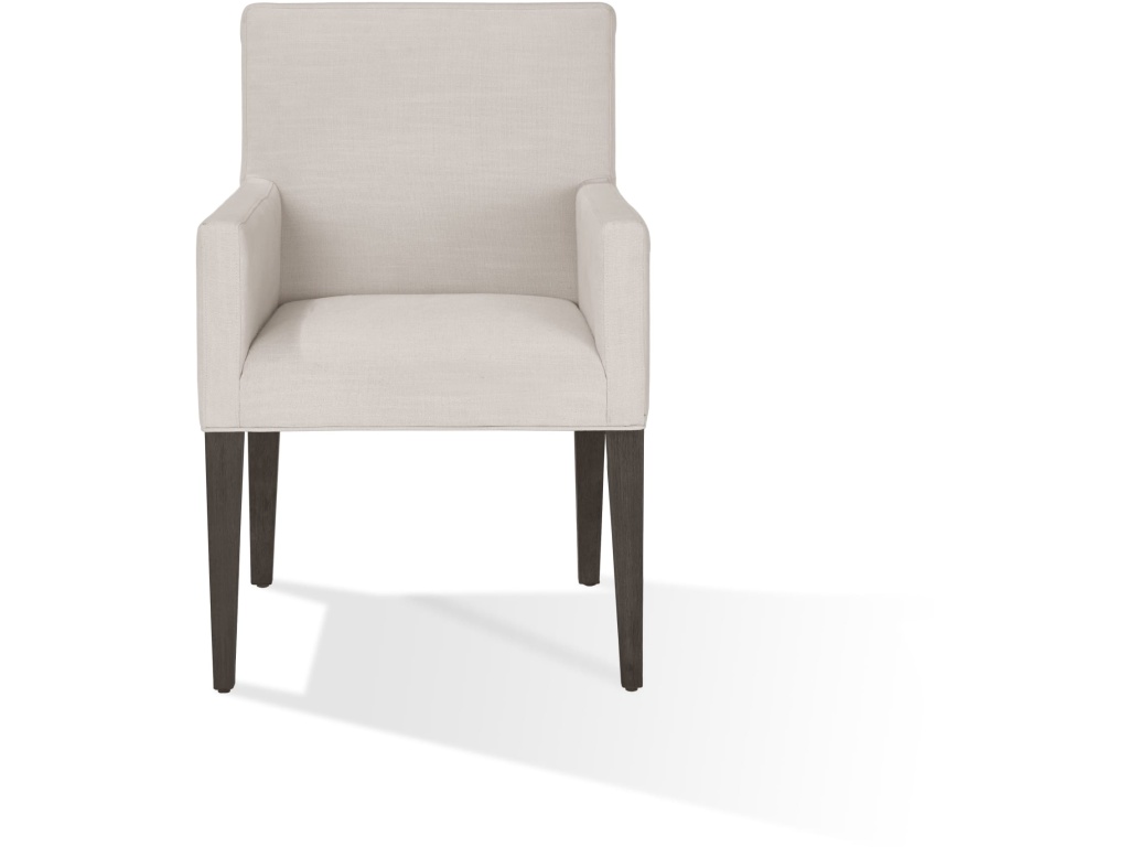 Modesto Upholstered Arm Chair in Abalone Linen and French Roast - image 4
