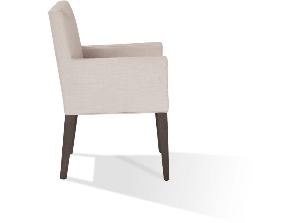 Modesto Upholstered Arm Chair in Abalone Linen and French Roast - image 5
