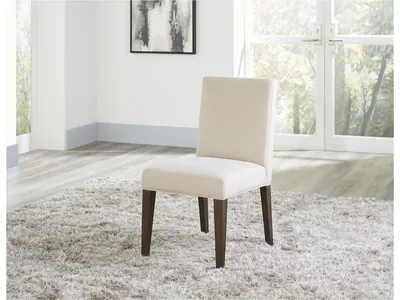 Modesto Upholstered Side Chair in Abalone Linen and French Roast