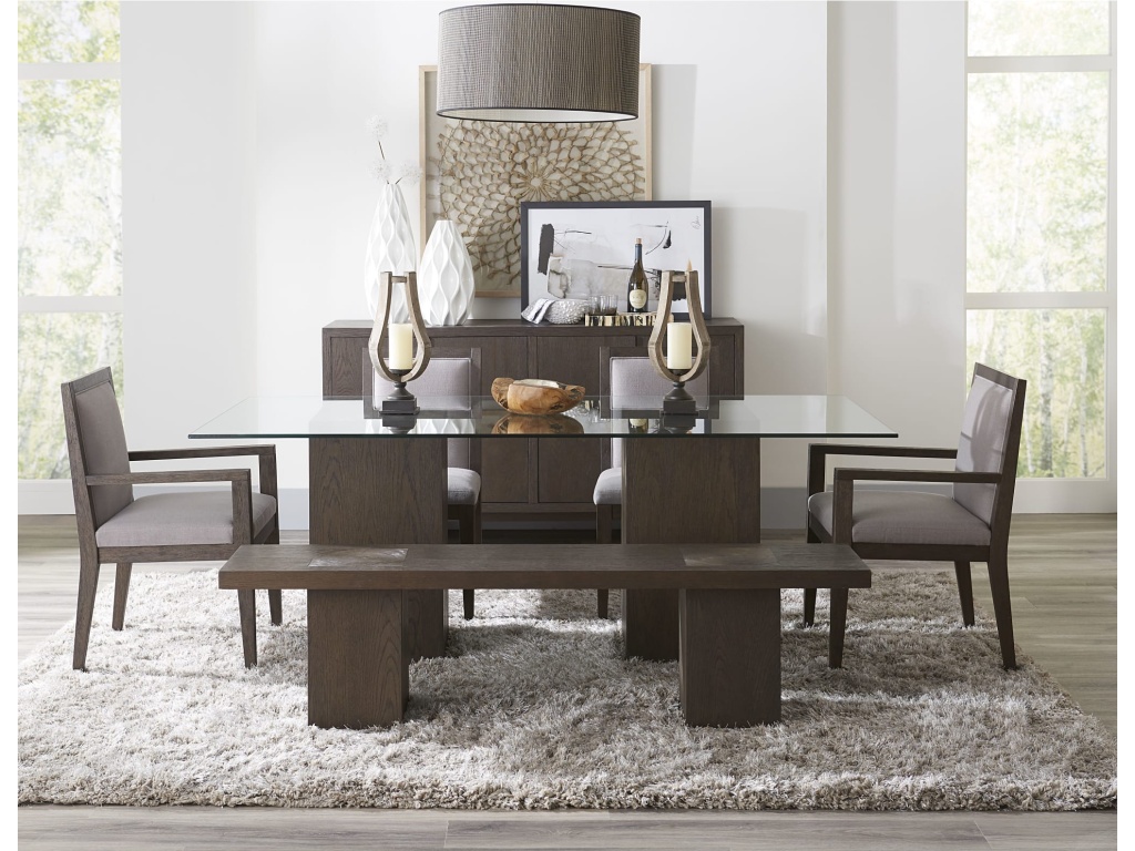Modesto Wood Frame Upholstered Arm Chair in Koala Linen and French Roast - image 1