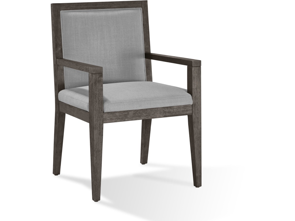 Modesto Wood Frame Upholstered Arm Chair in Koala Linen and French Roast - image 3
