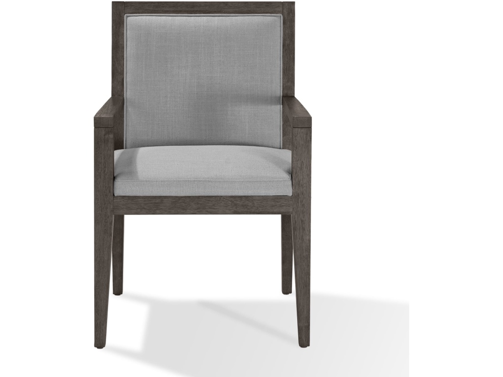 Modesto Wood Frame Upholstered Arm Chair in Koala Linen and French Roast - image 4