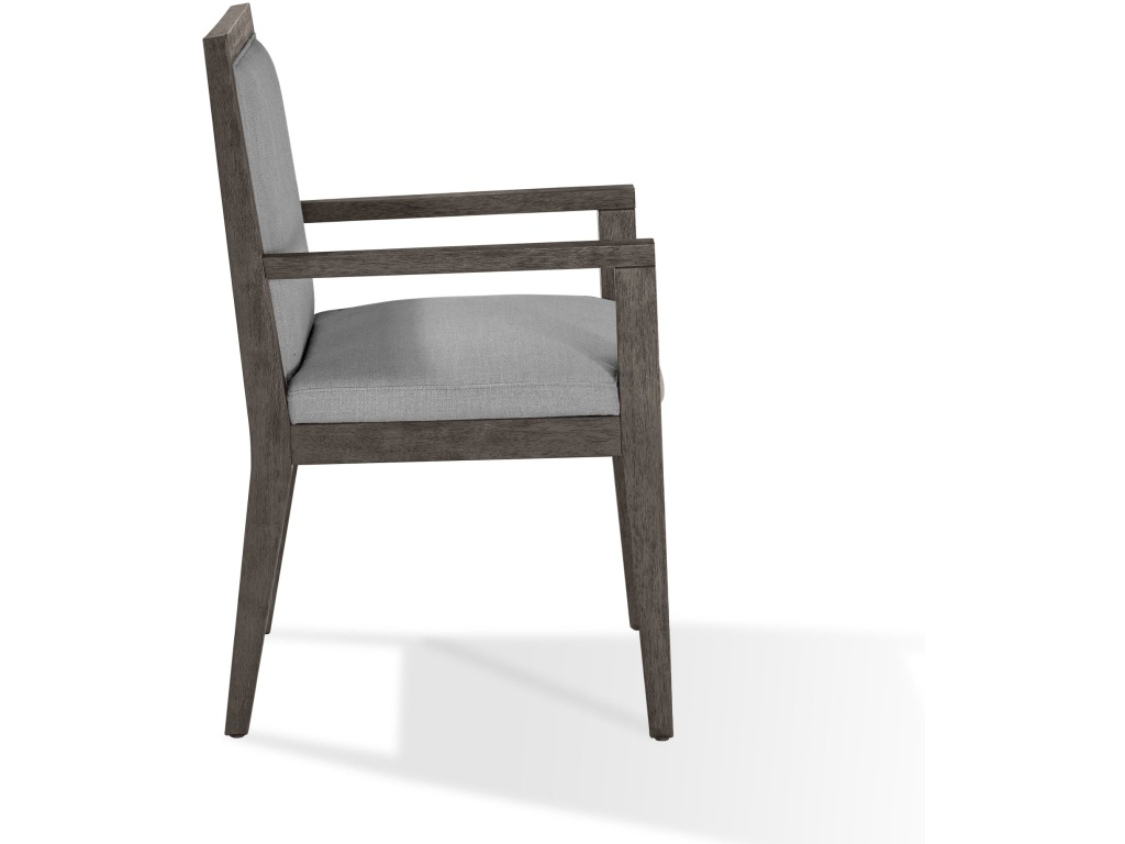 Modesto Wood Frame Upholstered Arm Chair in Koala Linen and French Roast - image 5