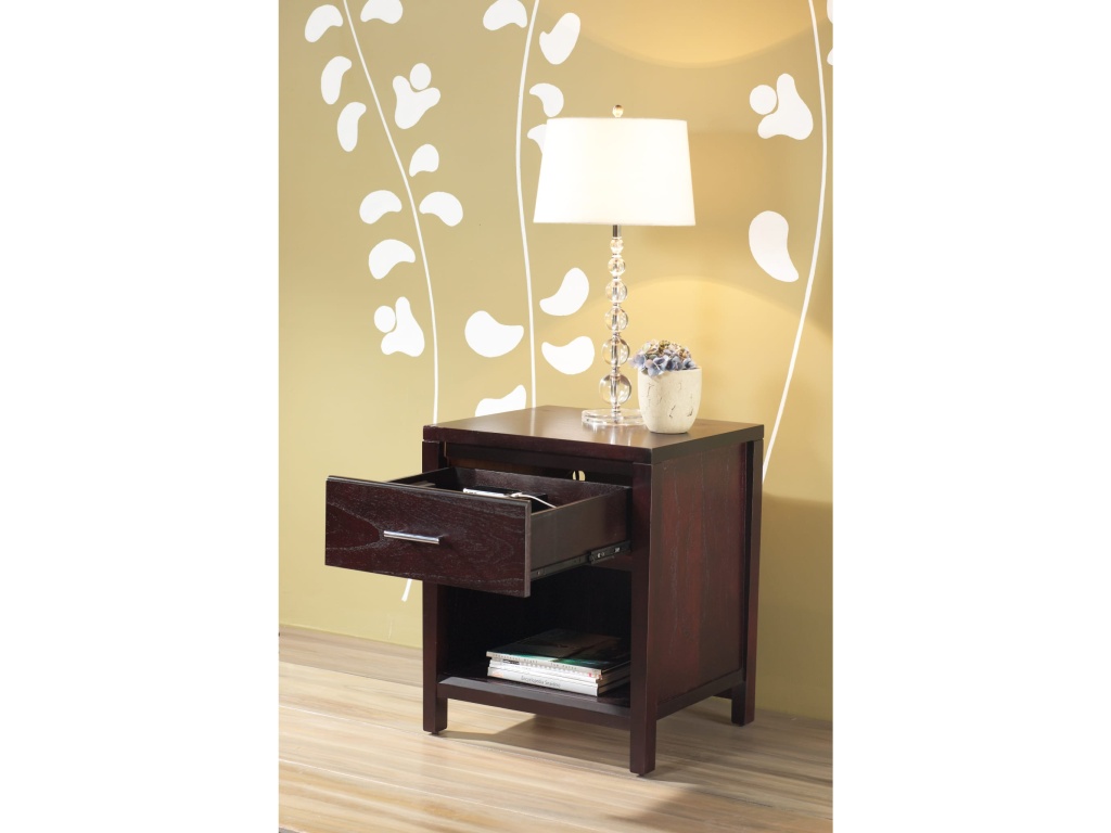 Nevis Charging Station Nightstand in Espresso - image 2
