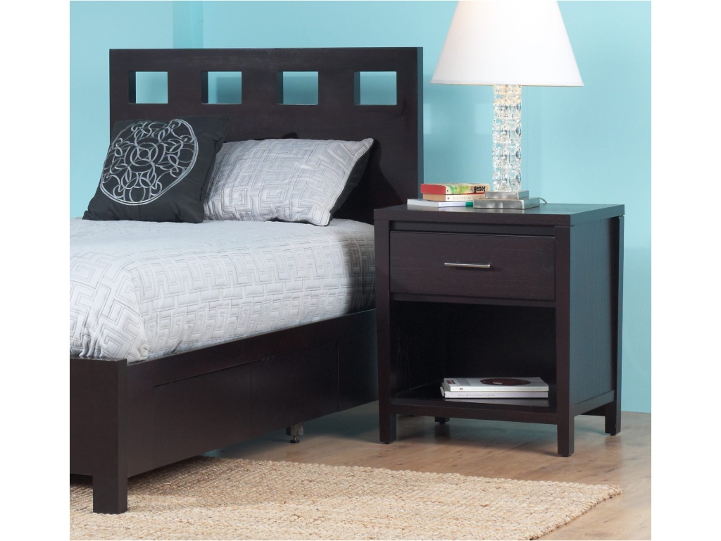 Nevis One Drawer Nightstand in Espresso - image 10