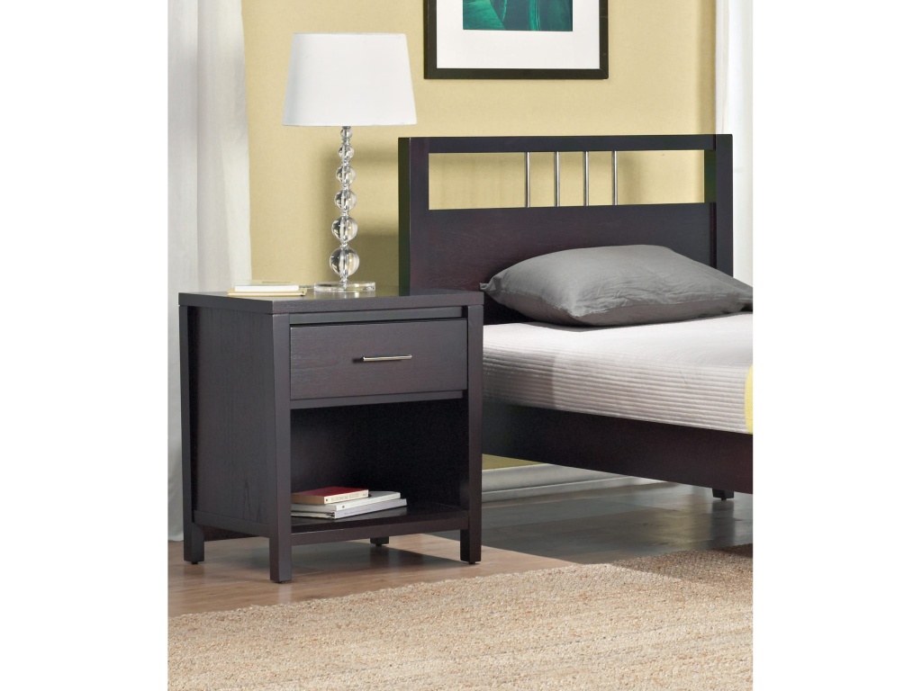 Nevis One Drawer Nightstand in Espresso - image 7