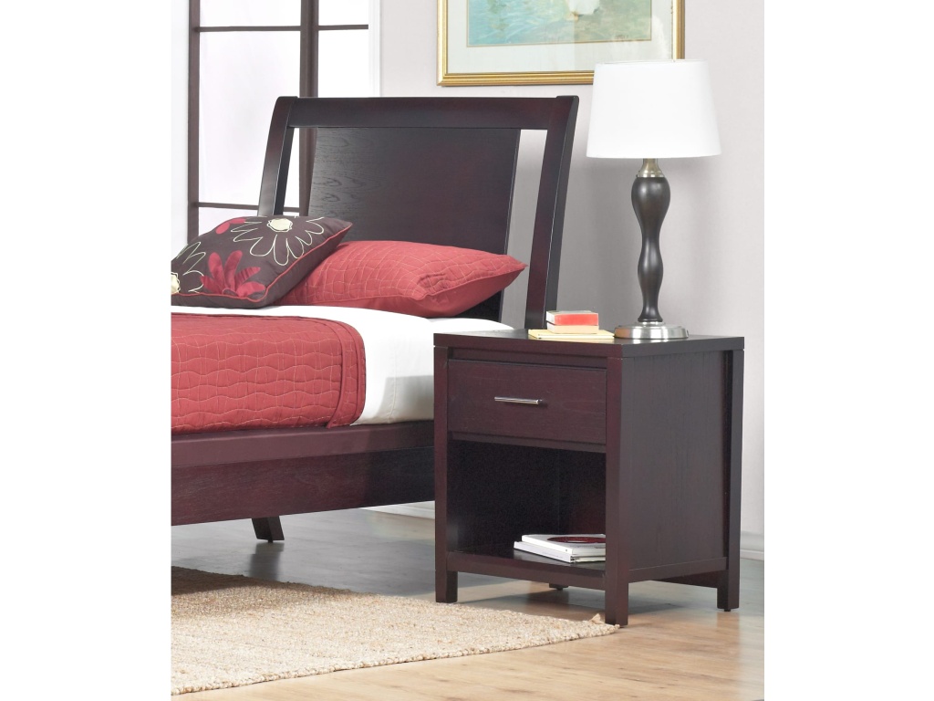 Nevis One Drawer Nightstand in Espresso - image 8