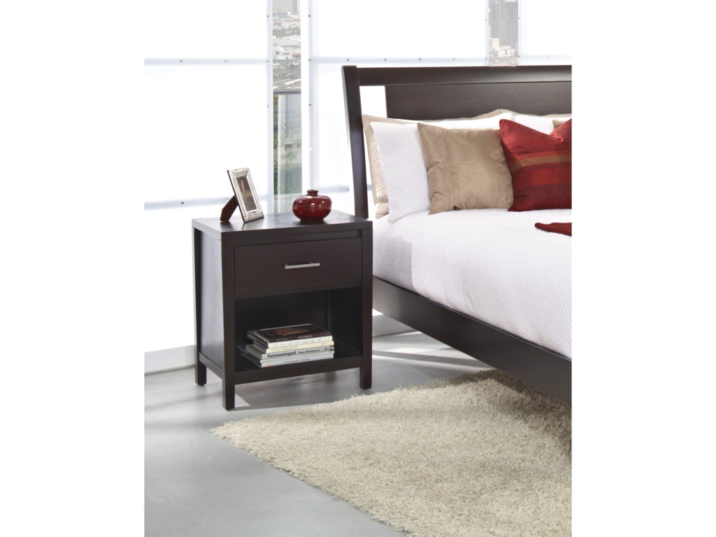 Nevis One Drawer Nightstand in Espresso - image 9