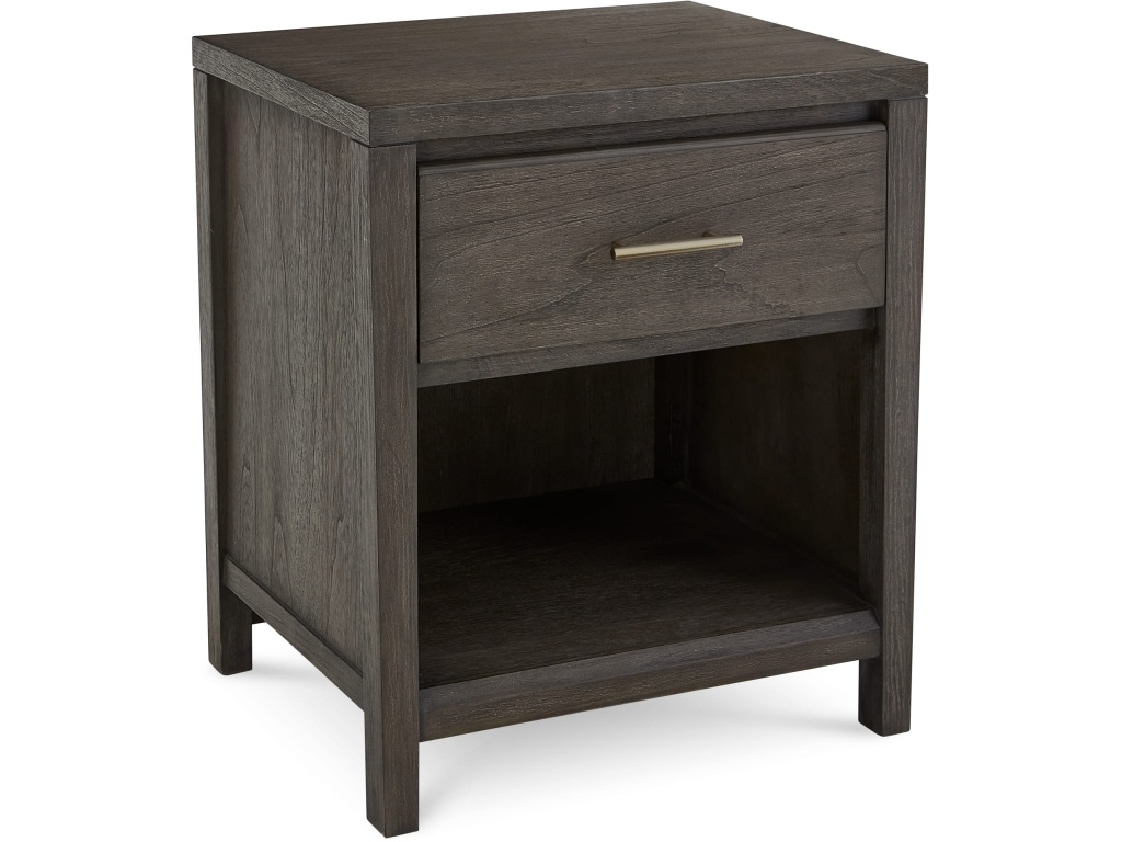 Nevis One Drawer Nightstand in Sharkskin - image 4