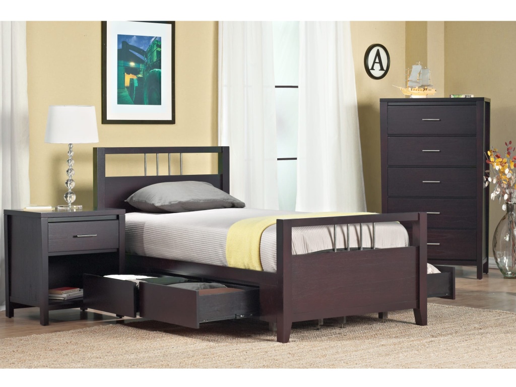 Nevis Platform Storage Bed in Espresso - image 3
