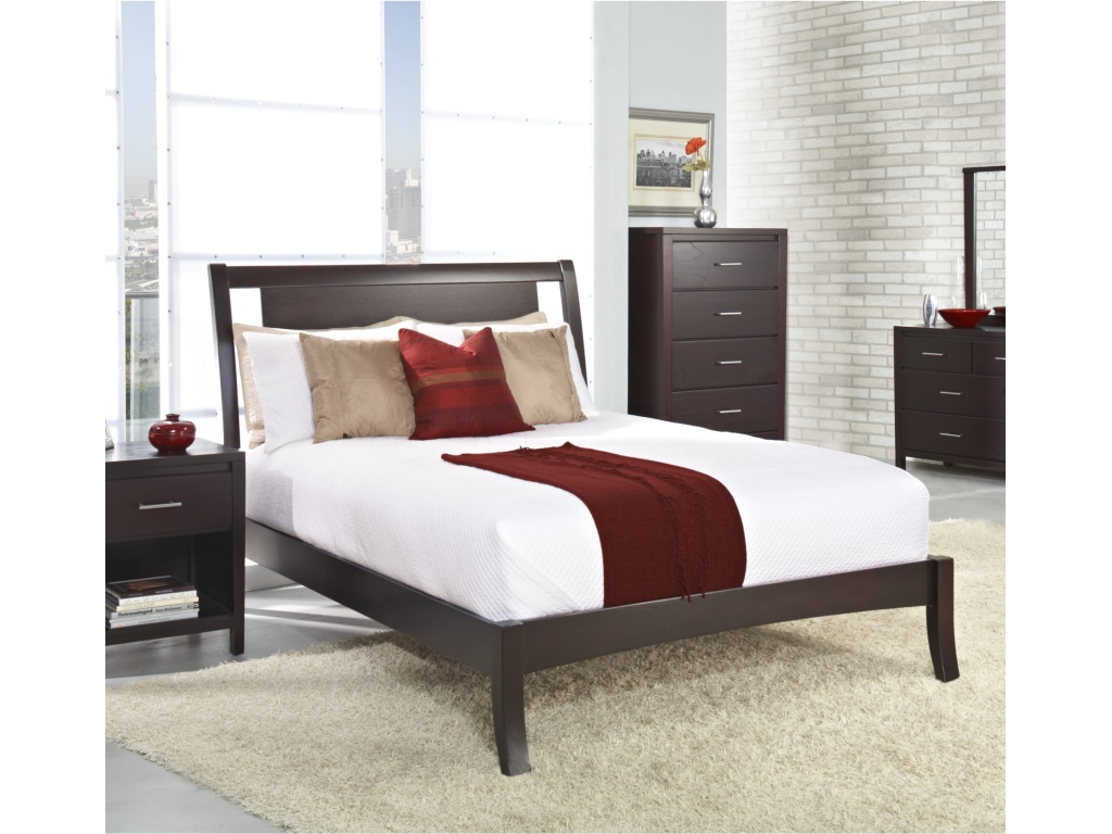 Nevis Wood Sleigh Bed in Espresso - image 7