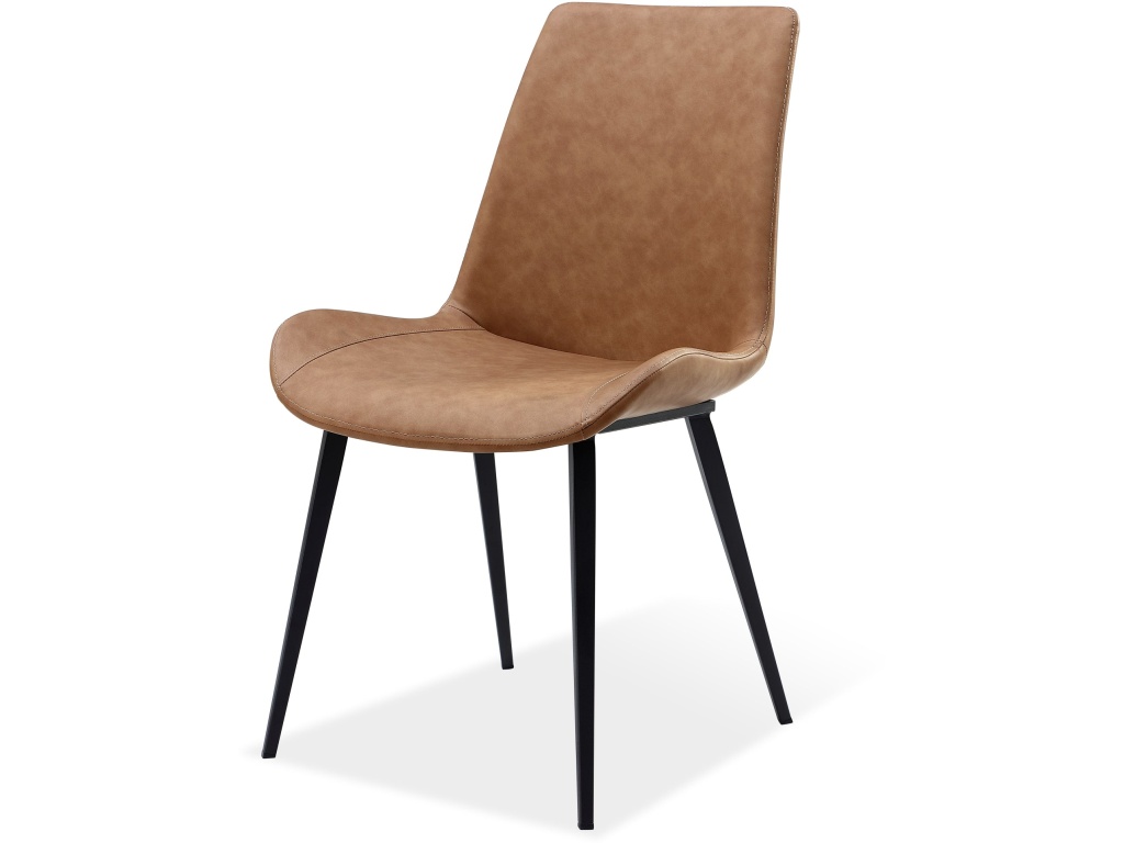 Nicoya Upholstered Dining Chair in Buckskin Synthetic Leather and Black - image 3