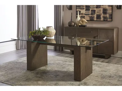 Oakland Glass Table in Brunette