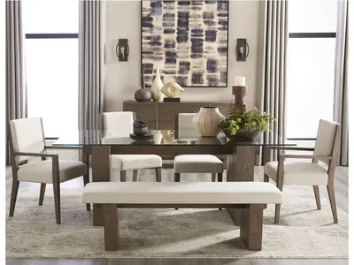 Oakland Upholstered Arm Chair in Brunette
