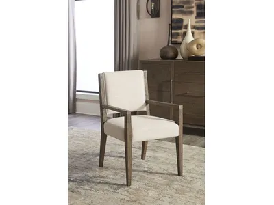 Oakland Upholstered Arm Chair in Brunette