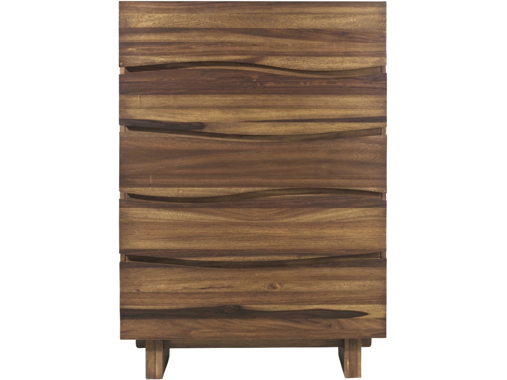 Ocean Five Drawer Solid Wood Chest in Natural Sengon (2024) - image 1