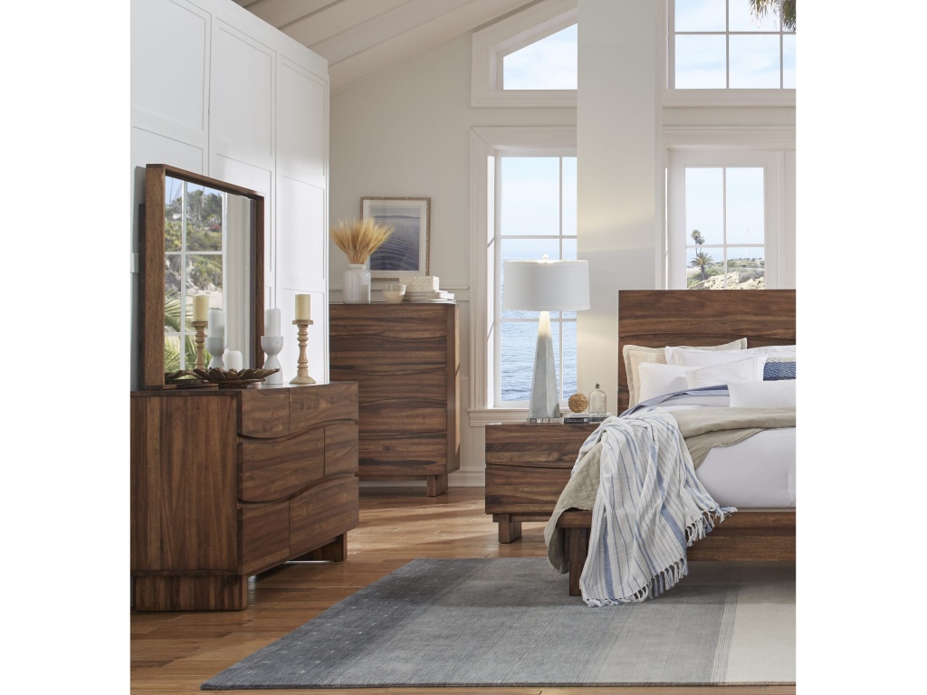 Ocean Six Drawer Solid Wood Dresser in Natural Sengon (2024) - main image
