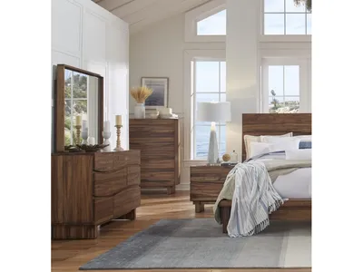 Ocean Six Drawer Solid Wood Dresser in Natural Sengon (2024)