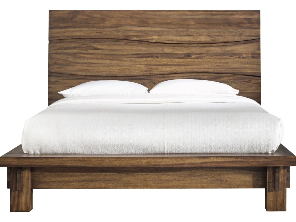 Ocean Solid Wood Platform Bed in Natural Sengon - image 5