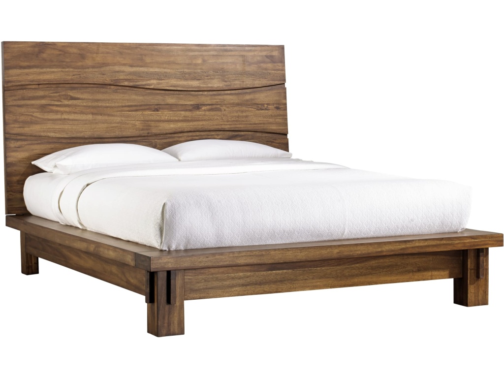 Ocean Solid Wood Platform Bed in Natural Sengon - image 6