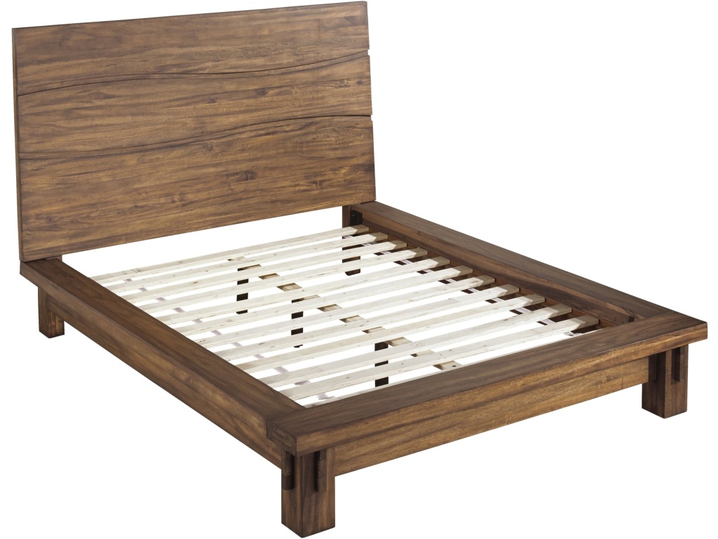 Ocean Solid Wood Platform Bed in Natural Sengon - image 8
