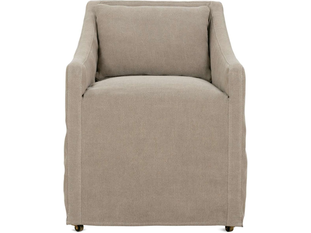 Odessa Slip Dining Arm Chair With Casters - main image