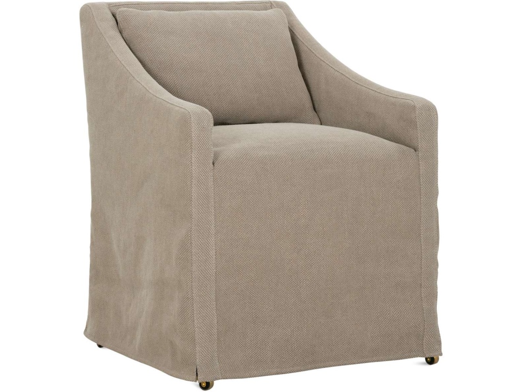 Odessa Slip Dining Arm Chair With Casters - image 2