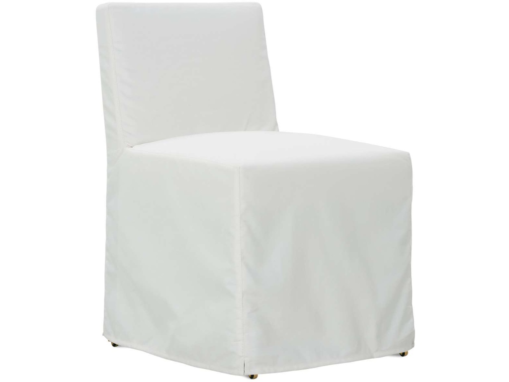 Odessa Slip Dining Armless Chair With Casters - image 2