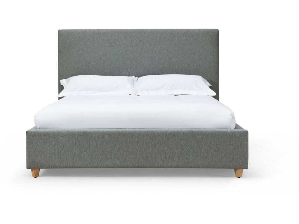 Olivia Upholstered Platform Bed in Pewter - image 1