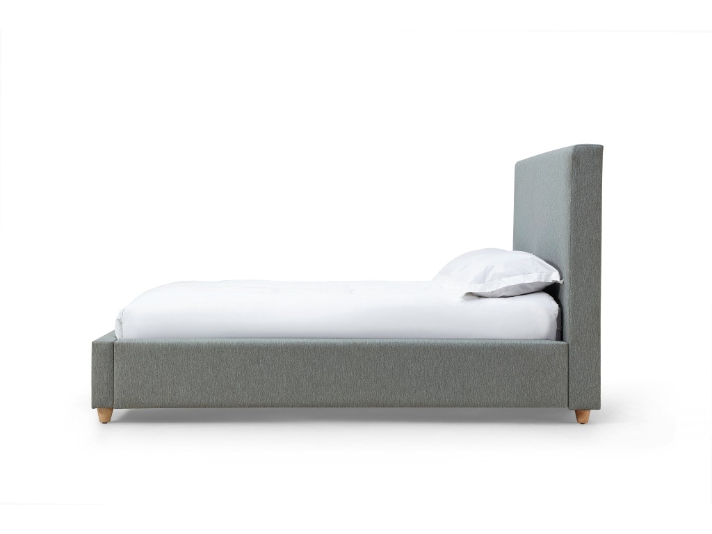 Olivia Upholstered Platform Bed in Pewter - image 3