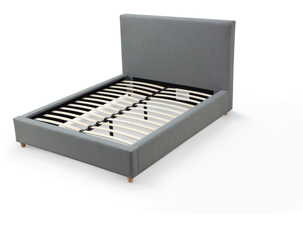 Olivia Upholstered Platform Bed in Pewter - image 4